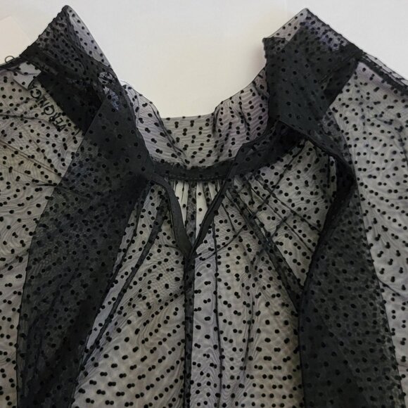 Veronica Beard Voleni Tie-Neck Tulle Blouse - Picture 8 of 16